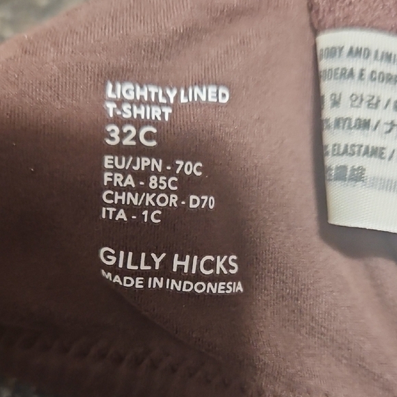 Gilly Hicks Chocolate Brown Lightly Lined TShirt Underwire Bra - Picture 3 of 3